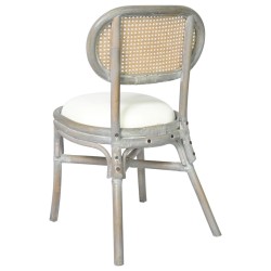Chaises à manger lot de 4 gris Lin 