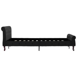 Cadre de lit sans matelas noir velours 140x200 cm 