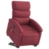 Fauteuil inclinable de massage électrique Rouge bordeaux Tissu 