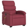 Fauteuil inclinable de massage électrique Rouge bordeaux Tissu 