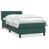 Sommier à lattes de lit et matelas vert foncé 80x220 cm velours 