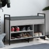 Banc à chaussures sonoma gris 85,5x32x57,5 cm bois d'ingénierie 