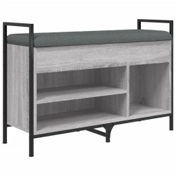 Banc à chaussures sonoma gris 85,5x32x57,5 cm bois d'ingénierie 