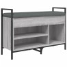 Banc à chaussures sonoma gris 85,5x32x57,5 cm bois d'ingénierie 