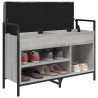 Banc à chaussures sonoma gris 85,5x32x57,5 cm bois d'ingénierie 