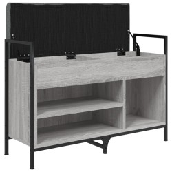 Banc à chaussures sonoma gris 85,5x32x57,5 cm bois d'ingénierie 