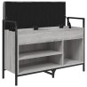 Banc à chaussures sonoma gris 85,5x32x57,5 cm bois d'ingénierie 