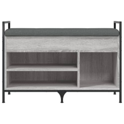 Banc à chaussures sonoma gris 85,5x32x57,5 cm bois d'ingénierie 