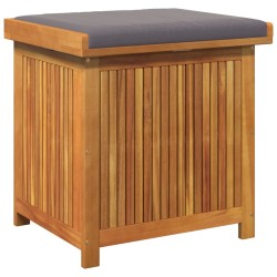 Boîte à coussins d'extérieur 60x50x61 cm bois massif d'acacia 