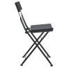 Chaises de bistrot pliantes lot de 8 Noir Résine tressée acier 