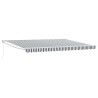Auvent rétractable anthracite et blanc 4,5x3 m tissu/aluminium 