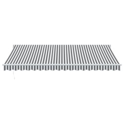 Auvent rétractable anthracite et blanc 4,5x3 m tissu/aluminium 