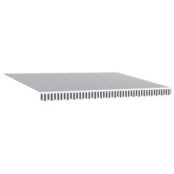 Auvent rétractable anthracite et blanc 4,5x3 m tissu/aluminium 