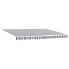 Auvent rétractable anthracite et blanc 4,5x3 m tissu/aluminium 