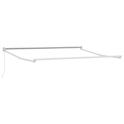 Auvent rétractable anthracite et blanc 4,5x3 m tissu/aluminium 