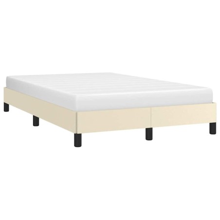 Cadre de lit sans matelas crème 120x190 cm similicuir 