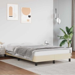 Cadre de lit sans matelas crème 120x190 cm similicuir 