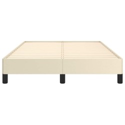 Cadre de lit sans matelas crème 120x190 cm similicuir 