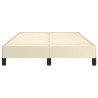 Cadre de lit sans matelas crème 120x190 cm similicuir 