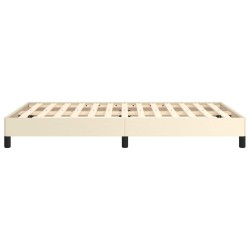 Cadre de lit sans matelas crème 120x190 cm similicuir 