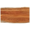 Dessus de table 120x60x2,5cm rectangulaire bois massif d'acacia 