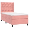 Sommier à lattes de lit et matelas Rose 80x200 cm Velours 