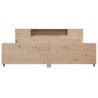 Cadre de lit sans matelas 180x200 cm bois massif de pin 