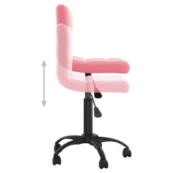Chaise pivotante de salle à manger Rose Velours 