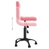 Chaise pivotante de salle à manger Rose Velours 