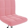 Chaise pivotante de salle à manger Rose Velours 