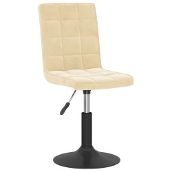 Chaises pivotantes à manger lot de 2 crème velours 