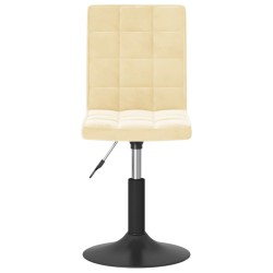 Chaises pivotantes à manger lot de 2 crème velours 