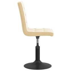 Chaises pivotantes à manger lot de 2 crème velours 