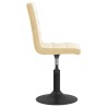 Chaises pivotantes à manger lot de 2 crème velours 