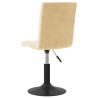Chaises pivotantes à manger lot de 2 crème velours 