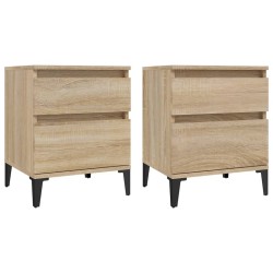Tables de chevet 2 pcs Chêne sonoma 40x35x50 cm 