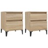 Tables de chevet 2 pcs Chêne sonoma 40x35x50 cm 