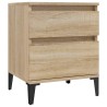 Tables de chevet 2 pcs Chêne sonoma 40x35x50 cm 