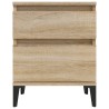 Tables de chevet 2 pcs Chêne sonoma 40x35x50 cm 