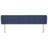 Tête de lit avec oreilles Bleu 203x23x78/88 cm Tissu 