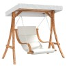 Chaise balançoire avec coussin et auvent bois massif d'épicéa 