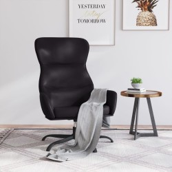 Chaise de relaxation Noir Similicuir 