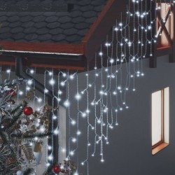 Rideau lumineux à glaçons LED 10m 400LED Blanc froid 8fonctions 
