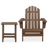 Chaise de jardin Adirondack avec table Bois de sapin Marron 