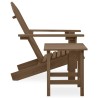 Chaise de jardin Adirondack avec table Bois de sapin Marron 