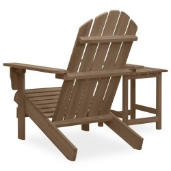 Chaise de jardin Adirondack avec table Bois de sapin Marron 