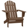 Chaise de jardin Adirondack avec table Bois de sapin Marron 