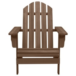 Chaise de jardin Adirondack avec table Bois de sapin Marron 