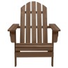 Chaise de jardin Adirondack avec table Bois de sapin Marron 
