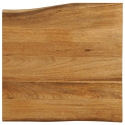 Dessus de table 40x40x2,5 cm bord vivant bois massif manguier 